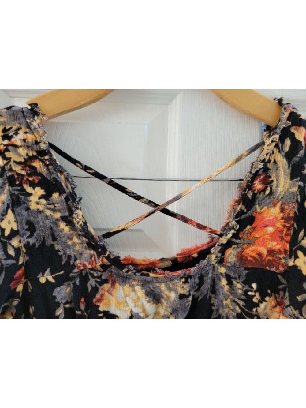 Free People Mini Boho floral Dress size XS bell sleeve coastal cowgirl Fairy - Picture 10 of 11
